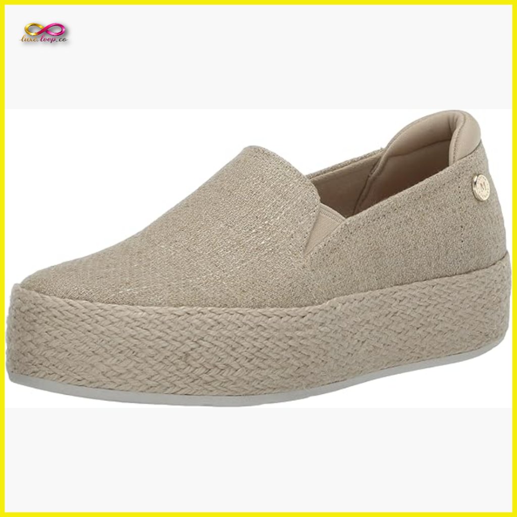 Canvas Slip-On Sneakers Vegan Memory Foam Platform Espadrille Casual Chic
